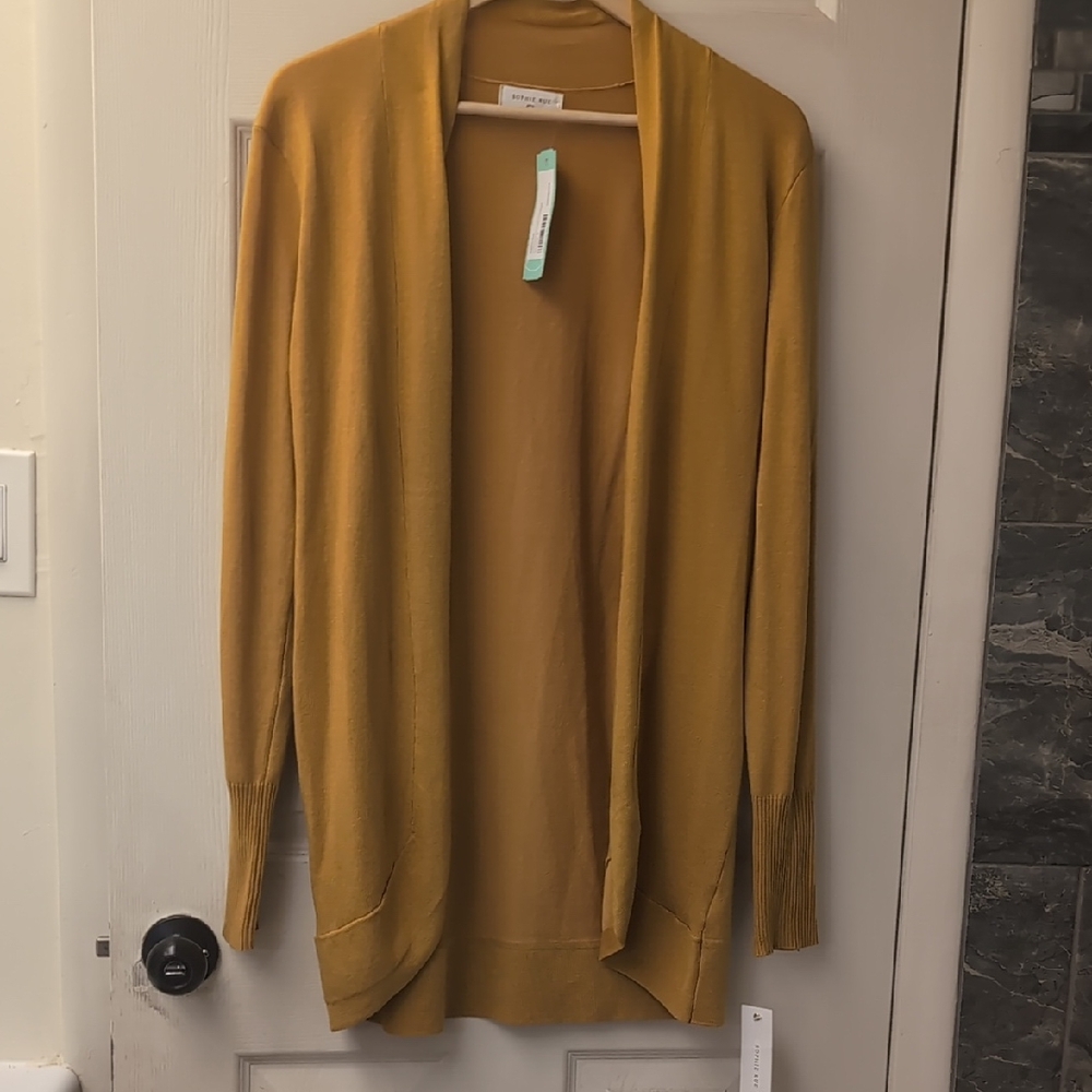 Sophie Rue Mustard Open Front Cardigan